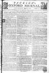 Oxford Journal Saturday 21 August 1756 Page 1