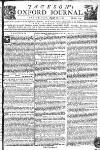 Oxford Journal Saturday 28 August 1756 Page 1