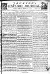 Oxford Journal Saturday 11 September 1756 Page 1