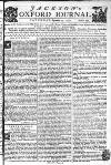 Oxford Journal Saturday 25 September 1756 Page 1