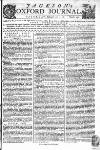 Oxford Journal Saturday 25 February 1758 Page 1