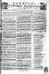 Oxford Journal Saturday 29 April 1758 Page 1