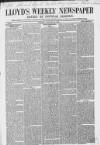 Lloyd's Weekly Newspaper Sunday 30 January 1853 Page 1