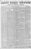 Lloyd's Weekly Newspaper Sunday 08 January 1854 Page 1