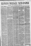 Lloyd's Weekly Newspaper Sunday 28 November 1858 Page 1