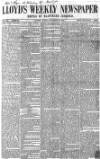 Lloyd's Weekly Newspaper Sunday 23 November 1862 Page 1