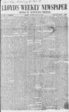 Lloyd's Weekly Newspaper Sunday 22 March 1863 Page 1