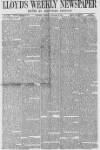 Lloyd's Weekly Newspaper Sunday 08 January 1871 Page 1