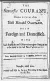 Newcastle Courant Sat 14 Jan 1716 Page 1