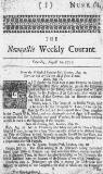 Newcastle Courant Sat 19 Aug 1721 Page 1