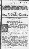 Newcastle Courant Sat 27 Jan 1722 Page 1