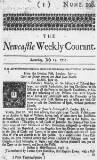 Newcastle Courant Sat 14 Jul 1722 Page 1