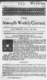 Newcastle Courant Sat 15 Sep 1722 Page 1