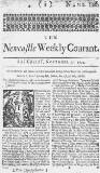Newcastle Courant Sat 17 Nov 1722 Page 1