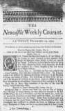 Newcastle Courant Sat 15 Dec 1722 Page 1