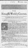 Newcastle Courant Sat 29 Dec 1722 Page 1
