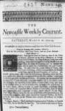 Newcastle Courant Sat 16 Mar 1723 Page 1
