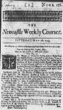 Newcastle Courant Sat 18 May 1723 Page 1
