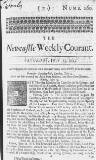 Newcastle Courant Sat 13 Jul 1723 Page 1