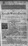 Newcastle Courant Sat 14 Sep 1723 Page 1