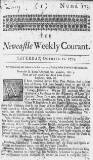 Newcastle Courant Sat 12 Oct 1723 Page 1