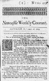 Newcastle Courant Sat 26 Oct 1723 Page 1