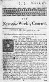 Newcastle Courant Sat 07 Dec 1723 Page 1