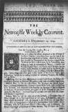 Newcastle Courant Sat 14 Dec 1723 Page 1