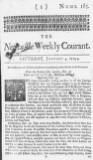 Newcastle Courant Sat 04 Jan 1724 Page 1