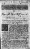 Newcastle Courant Sat 11 Jan 1724 Page 1