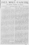 Pall Mall Gazette Wednesday 18 August 1869 Page 1
