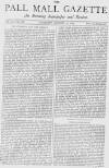 Pall Mall Gazette Thursday 26 August 1869 Page 1