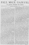 Pall Mall Gazette Monday 08 November 1869 Page 1