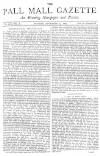 Pall Mall Gazette Monday 13 December 1869 Page 1