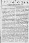 Pall Mall Gazette Monday 20 December 1869 Page 1