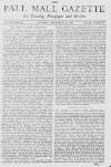 Pall Mall Gazette Monday 27 December 1869 Page 1