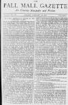 Pall Mall Gazette Monday 29 January 1872 Page 1
