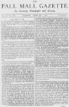 Pall Mall Gazette Thursday 01 February 1872 Page 1
