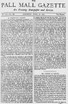 Pall Mall Gazette Saturday 27 April 1872 Page 1
