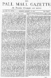 Pall Mall Gazette Monday 18 August 1873 Page 1