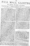 Pall Mall Gazette Friday 21 November 1873 Page 1