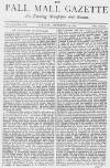Pall Mall Gazette Tuesday 29 September 1874 Page 1