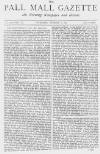 Pall Mall Gazette Thursday 08 October 1874 Page 1