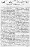 Pall Mall Gazette Thursday 01 November 1877 Page 1