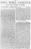 Pall Mall Gazette Tuesday 22 January 1878 Page 1