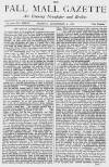 Pall Mall Gazette Monday 09 September 1878 Page 1