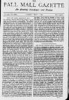 Pall Mall Gazette Tuesday 01 July 1879 Page 1