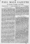 Pall Mall Gazette Friday 07 November 1879 Page 1