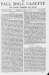 Pall Mall Gazette Wednesday 03 March 1880 Page 1