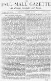 Pall Mall Gazette Saturday 06 August 1881 Page 1